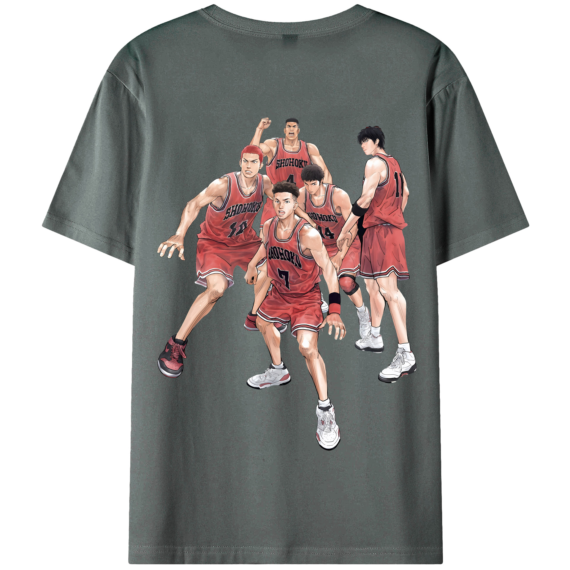 SLAM DUNK／スラムダンク 綿100％半袖Tシャツ（背面プリント）